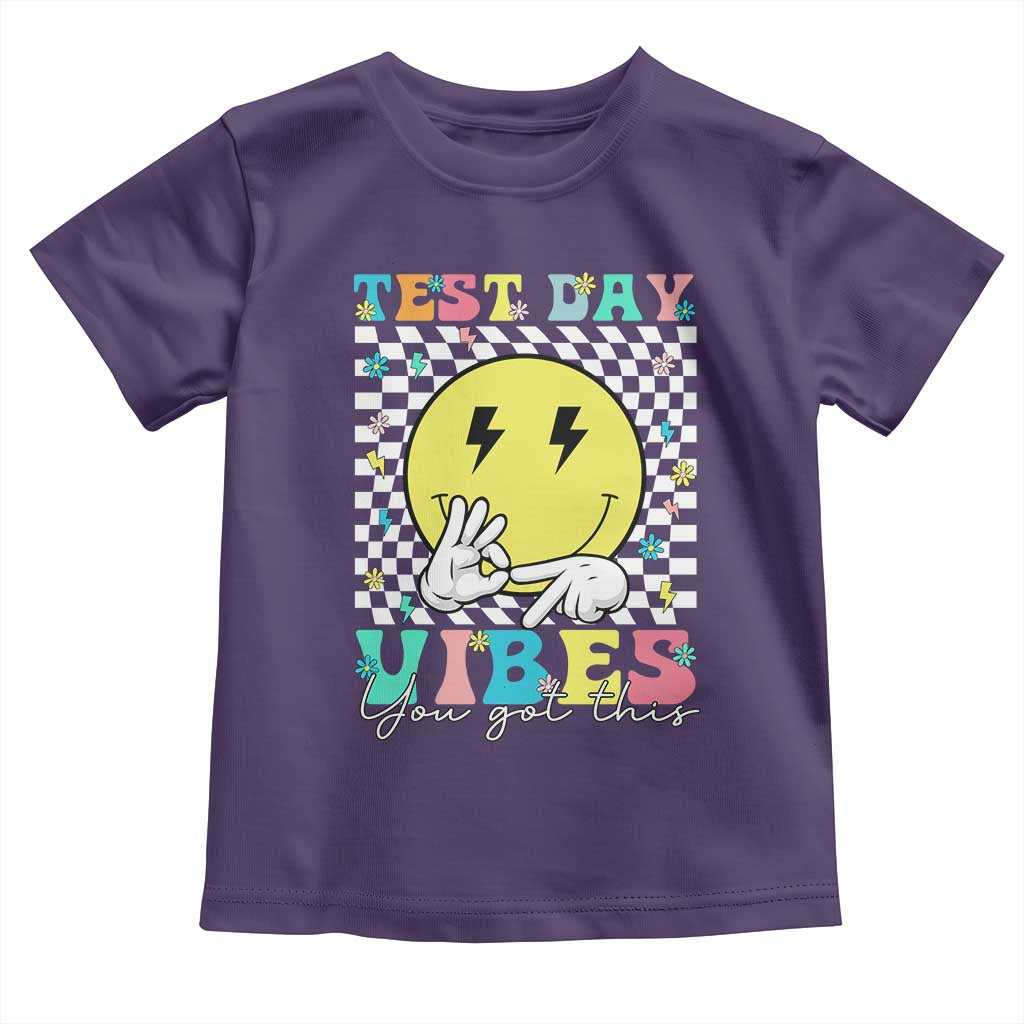 Test Day 67 Meme Toddler T Shirt You Got This Testing Teacher Retro Grooves TS11 Purple Print Your Wear