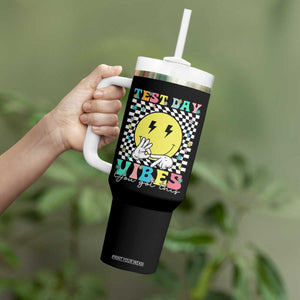 Test Day 67 Meme Tumbler With Handle You Got This Testing Teacher Retro Grooves TS11 Print Your Wear