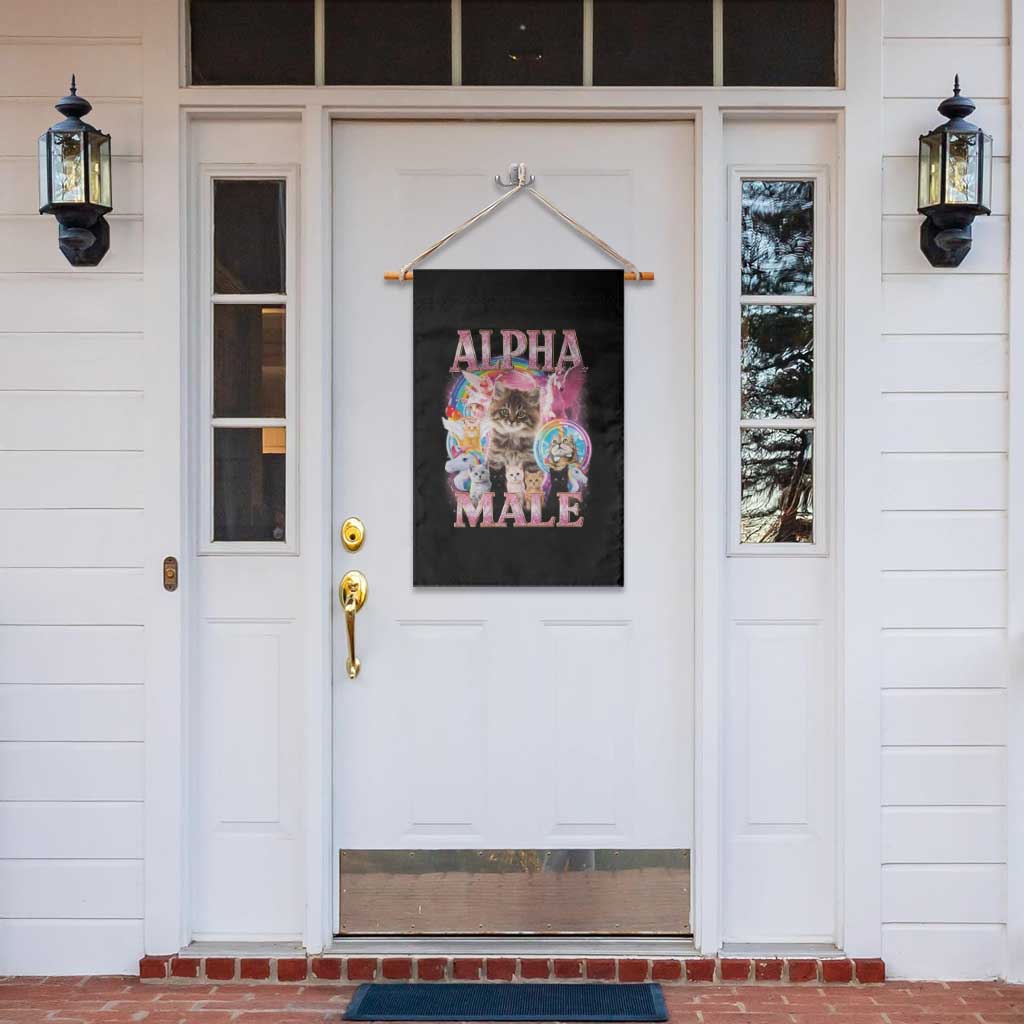 Alpha Male Cat Garden Flag Funny Rainbow Kitten Meme Bootleg TS11 Print Your Wear