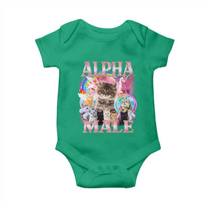Alpha Male Cat Baby Onesie Funny Rainbow Kitten Meme Bootleg TS11 Irish Green Print Your Wear