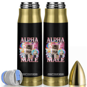 Alpha Male Cat Bullet Tumbler Funny Rainbow Kitten Meme Bootleg TS11 Black Print Your Wear