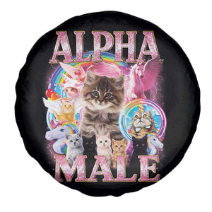 Alpha Male Cat Spare Tire Cover Funny Rainbow Kitten Meme Bootleg TS11 Print Your Wear