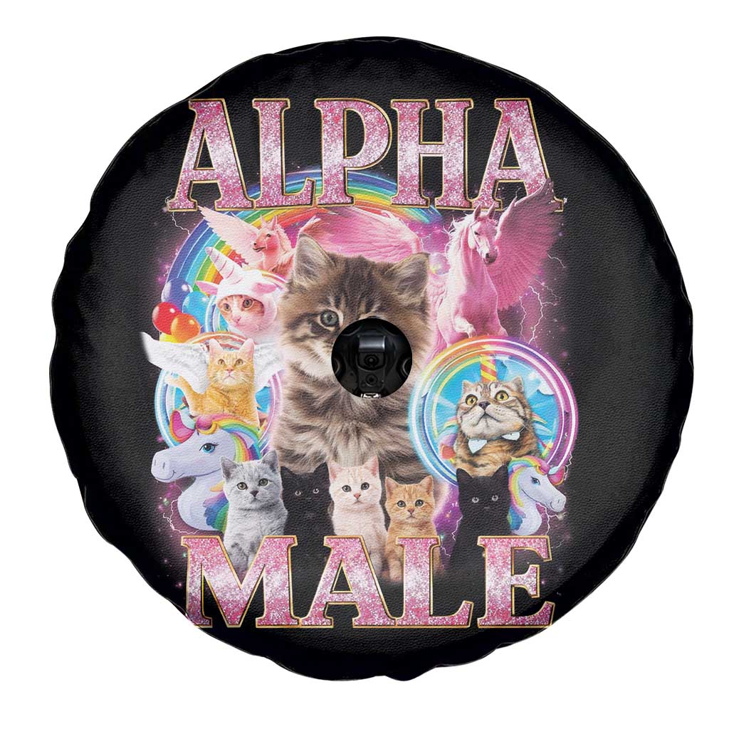 Alpha Male Cat Spare Tire Cover Funny Rainbow Kitten Meme Bootleg TS11 Print Your Wear