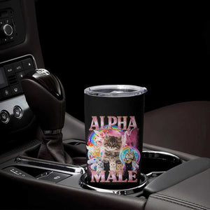Alpha Male Cat Tumbler Cup Funny Rainbow Kitten Meme Bootleg TS11 Print Your Wear