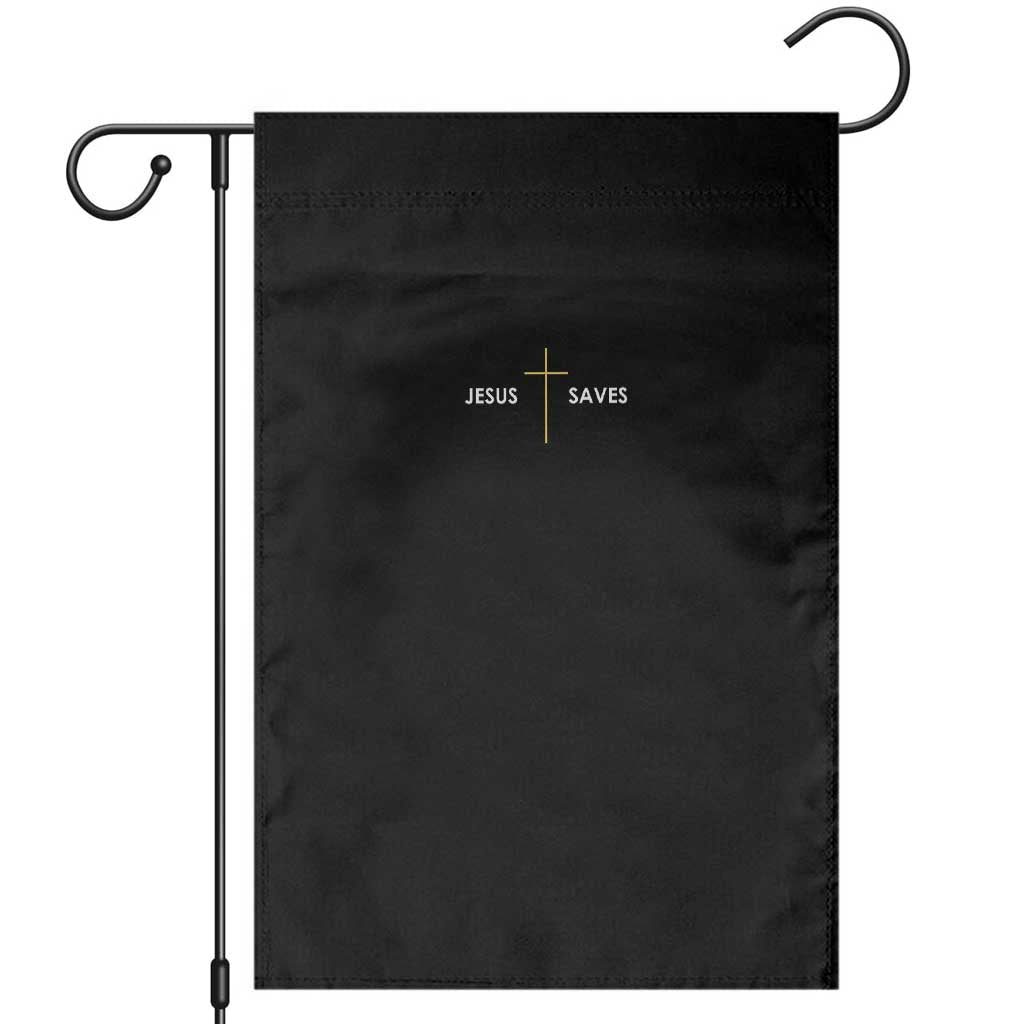 Jesus Saves Garden Flag Cross Subtle Christian Minimal Religious Faith