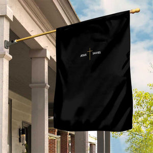 Jesus Saves Garden Flag Cross Subtle Christian Minimal Religious Faith