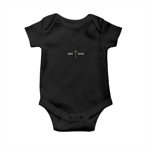 Jesus Saves Baby Onesie Cross Subtle Christian Minimal Religious Faith