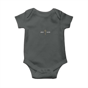 Jesus Saves Baby Onesie Cross Subtle Christian Minimal Religious Faith