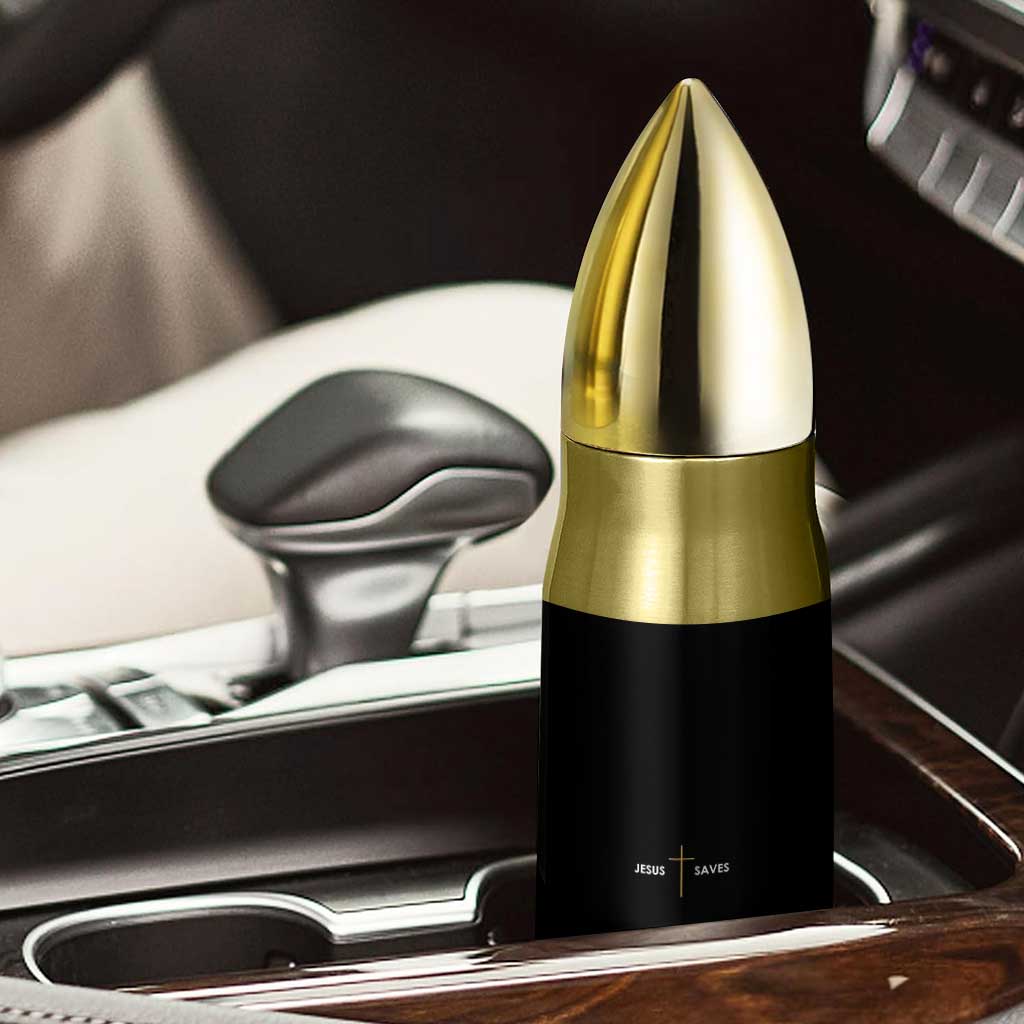 Jesus Saves Bullet Tumbler Cross Subtle Christian Minimal Religious Faith