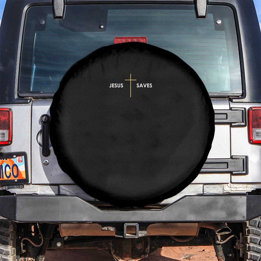 Jesus Saves Spare Tire Cover Cross Subtle Christian Minimal Religious Faith