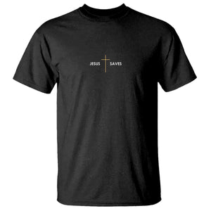 Jesus Saves T Shirt Cross Subtle Christian Minimal Religious Faith