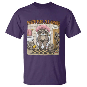 Never Alone Raccoon Mom T Shirt Funny Mama Life Mothers Day TS11 Purple Print Your Wear