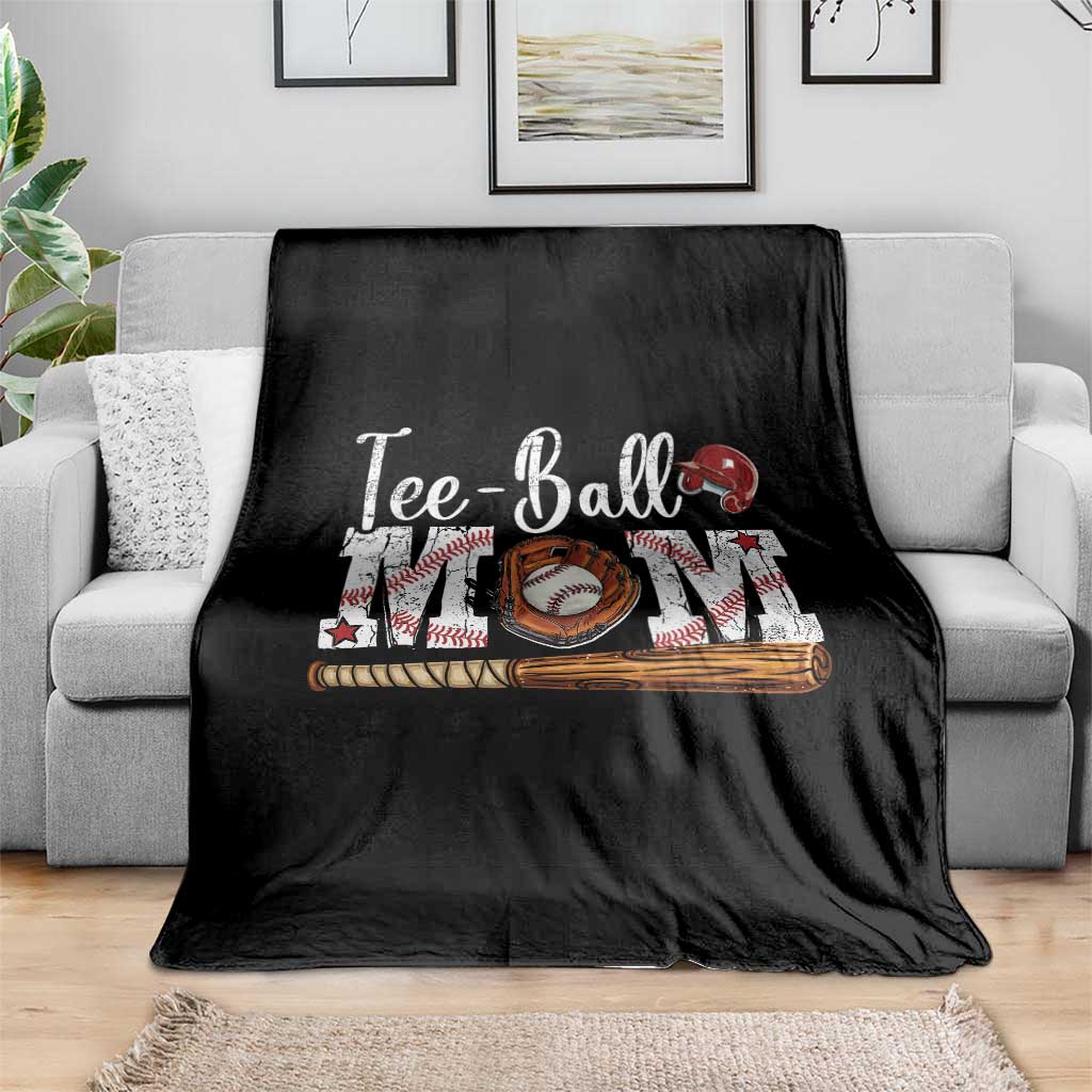 Baseball Mom Throw Blanket Tee Ball Mama Funny Mother's Day TS11 Print Your Wear
