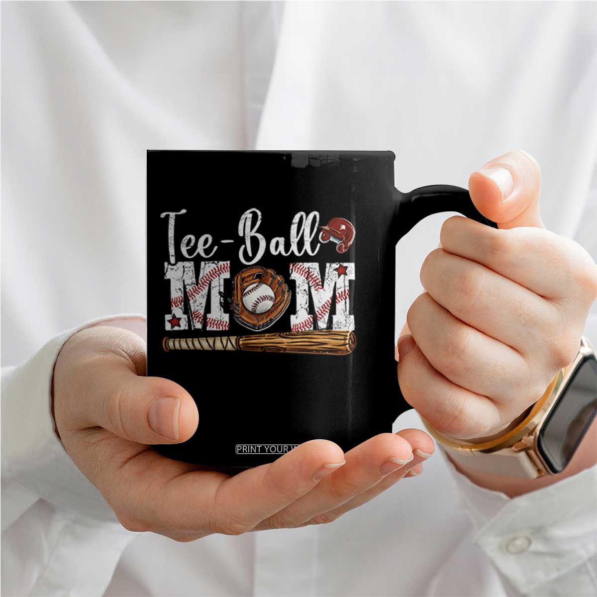 Baseball Mom Coffee Mug Tee Ball Mama Funny Mother's Day TS11 Print Your Wear