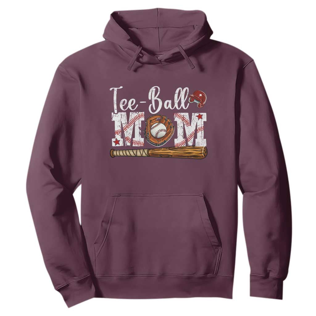 Baseball Mom Hoodie Tee Ball Mama Funny Mother's Day TS11 Maroon Print Your Wear
