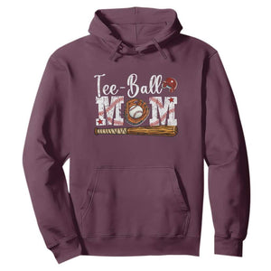 Baseball Mom Hoodie Tee Ball Mama Funny Mother's Day TS11 Maroon Print Your Wear