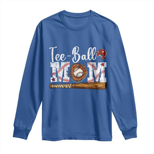 Baseball Mom Long Sleeve Shirt Tee Ball Mama Funny Mother's Day TS11 Royal Blue Print Your Wear