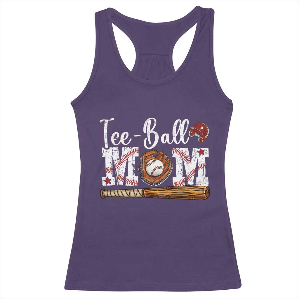 Baseball Mom Racerback Tank Top Tee Ball Mama Funny Mother's Day TS11 Purple Print Your Wear