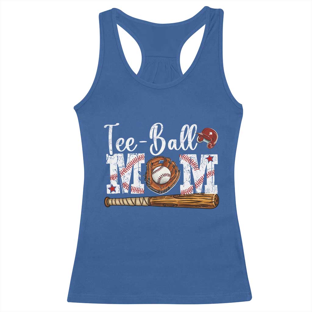 Baseball Mom Racerback Tank Top Tee Ball Mama Funny Mother's Day TS11 Royal Blue Print Your Wear