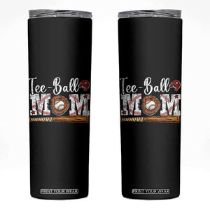 Baseball Mom Skinny Tumbler Tee Ball Mama Funny Mother's Day TS11 Black Print Your Wear