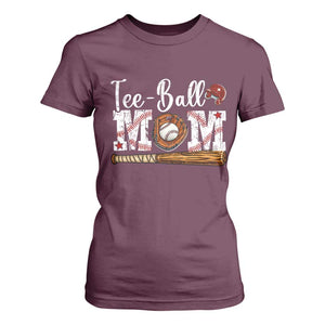 Baseball Mom T Shirt For Women Tee Ball Mama Funny Mother's Day TS11 Maroon Print Your Wear