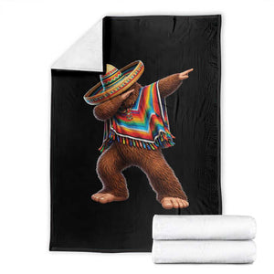 Mexican Bigfoot Dabbing Cinco de Mayo Funny Fiesta Throw Blanket TS11 Black Print Your Wear