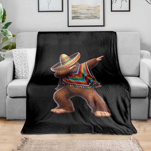 Mexican Bigfoot Dabbing Cinco de Mayo Funny Fiesta Throw Blanket TS11 Print Your Wear