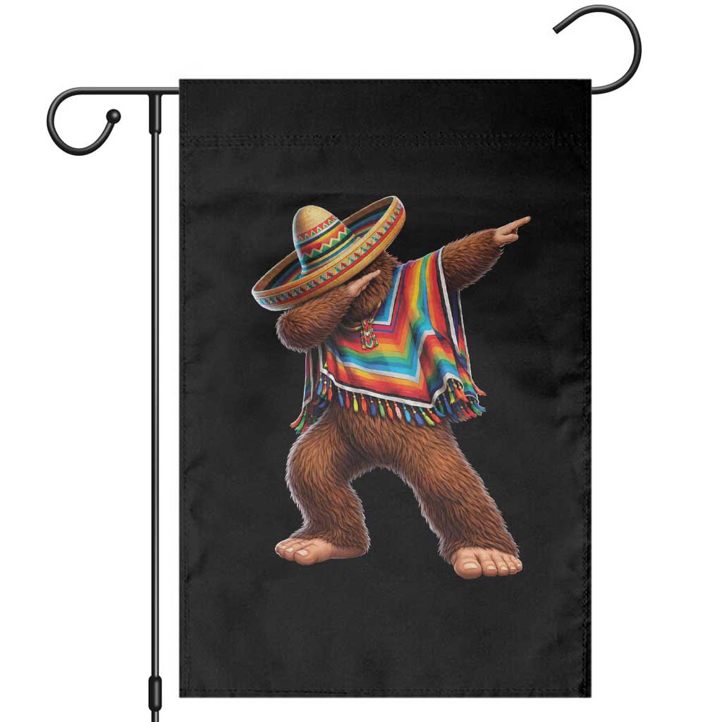 Mexican Bigfoot Dabbing Cinco de Mayo Funny Fiesta Garden Flag TS11 Black Print Your Wear