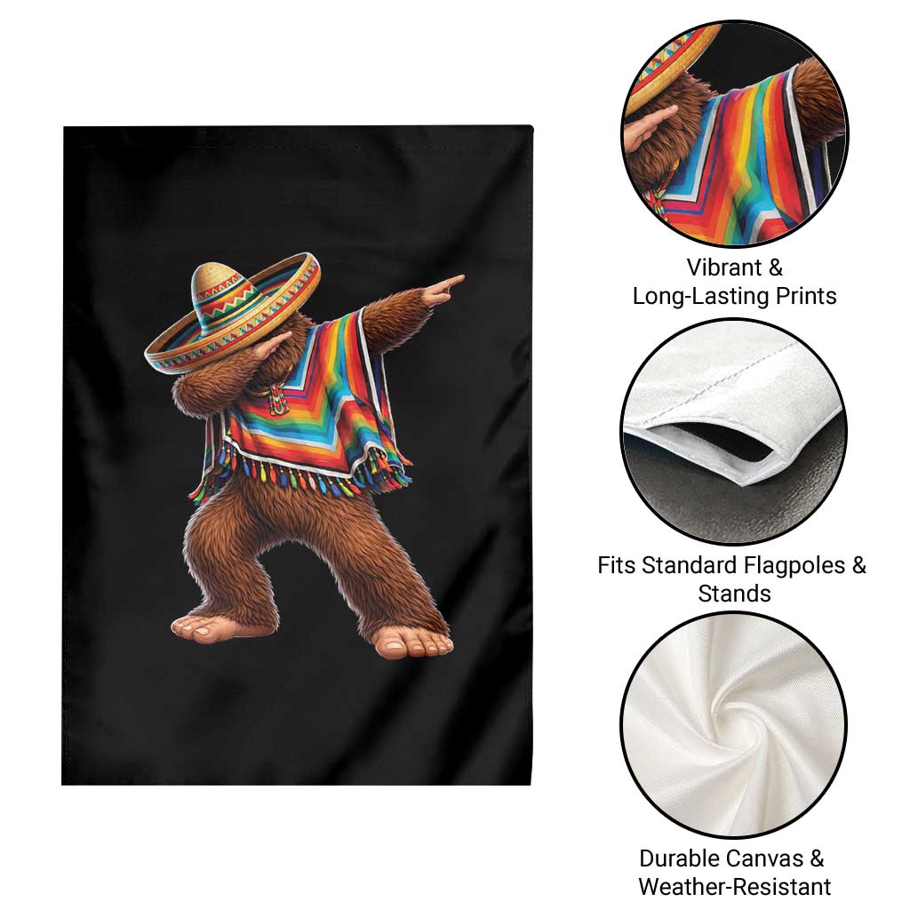 Mexican Bigfoot Dabbing Cinco de Mayo Funny Fiesta Garden Flag TS11 Print Your Wear