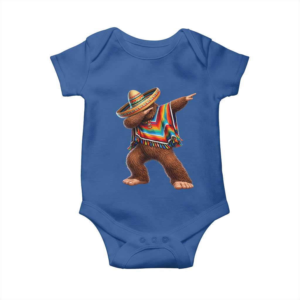 Mexican Bigfoot Dabbing Cinco de Mayo Funny Fiesta Baby Onesie TS11 Royal Blue Print Your Wear