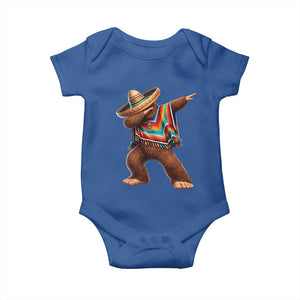 Mexican Bigfoot Dabbing Cinco de Mayo Funny Fiesta Baby Onesie TS11 Royal Blue Print Your Wear