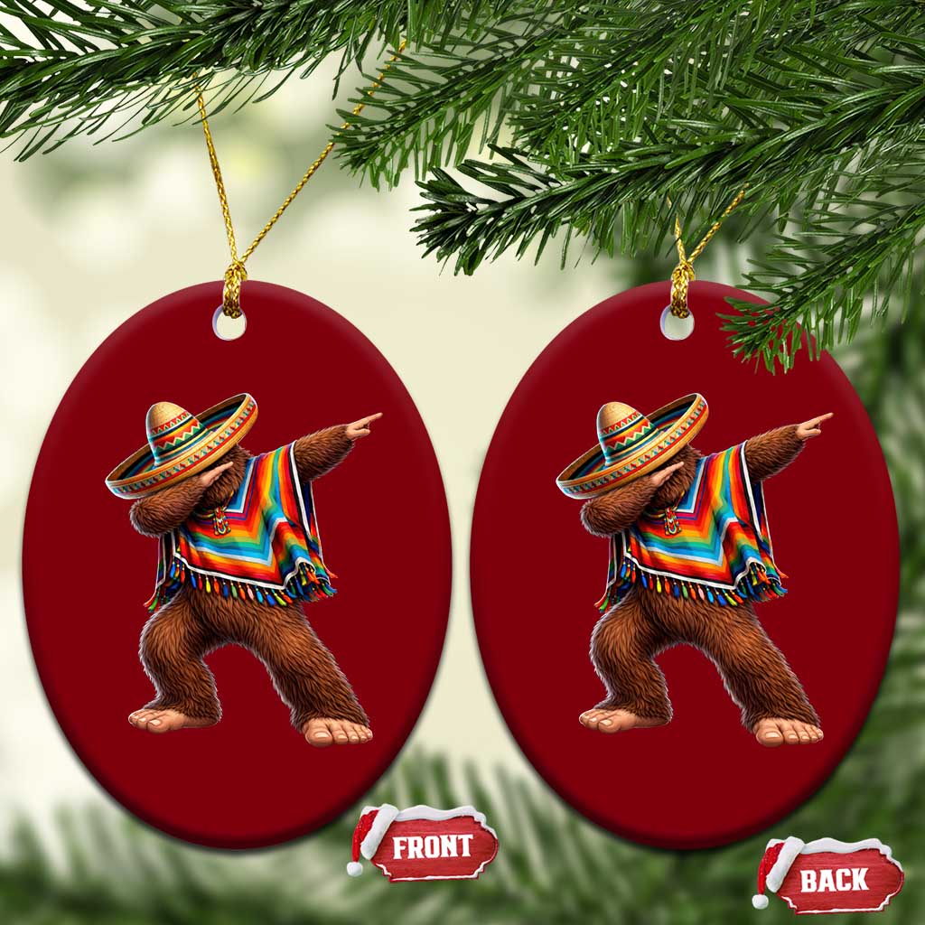 Mexican Bigfoot Dabbing Cinco de Mayo Funny Fiesta Ceramic Ornament TS11 Print Your Wear