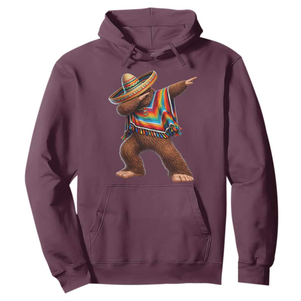 Mexican Bigfoot Dabbing Cinco de Mayo Funny Fiesta Hoodie TS11 Maroon Print Your Wear