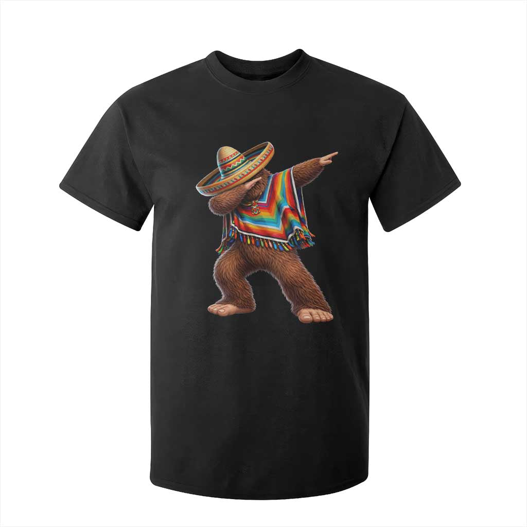 Mexican Bigfoot Dabbing Cinco de Mayo Funny Fiesta T Shirt For Kid TS11 Black Print Your Wear