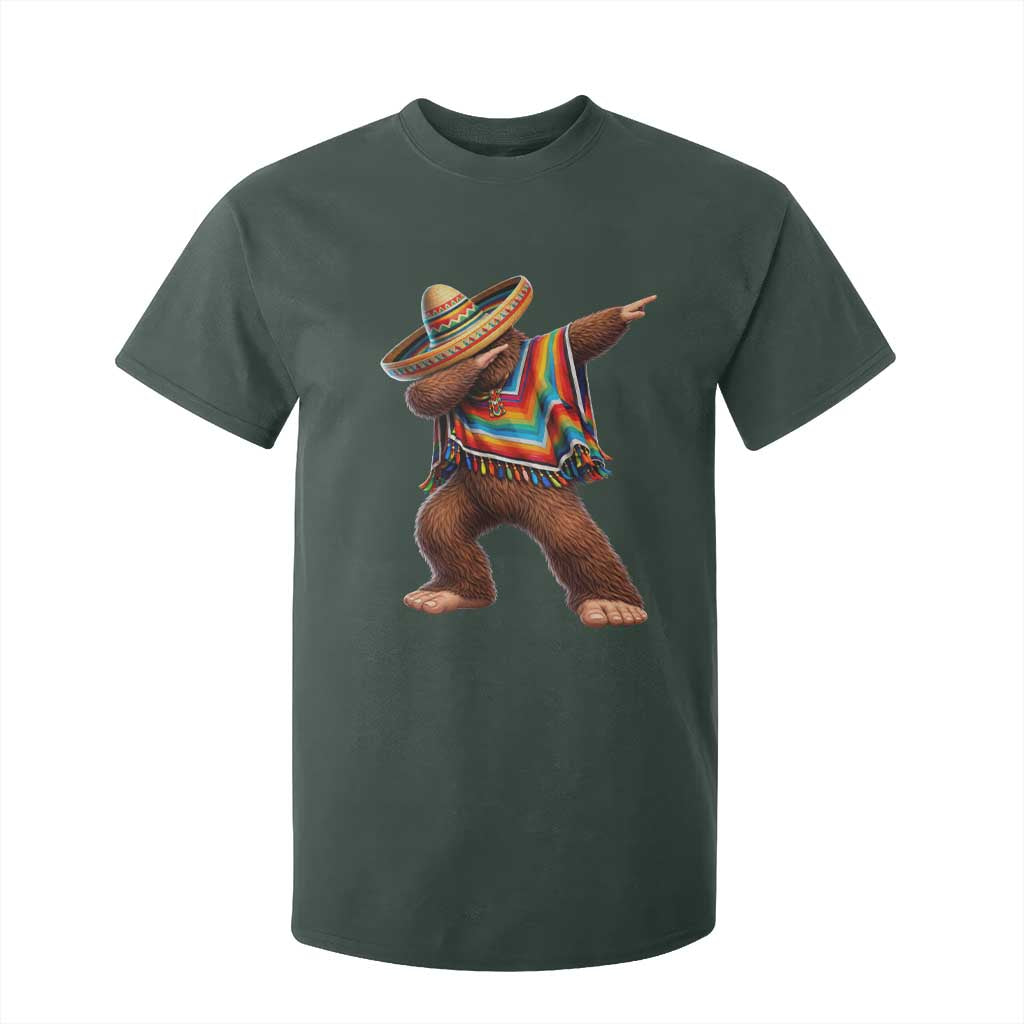 Mexican Bigfoot Dabbing Cinco de Mayo Funny Fiesta T Shirt For Kid TS11 Dark Forest Green Print Your Wear
