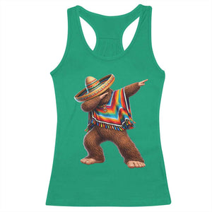Mexican Bigfoot Dabbing Cinco de Mayo Funny Fiesta Racerback Tank Top TS11 Irish Green Print Your Wear