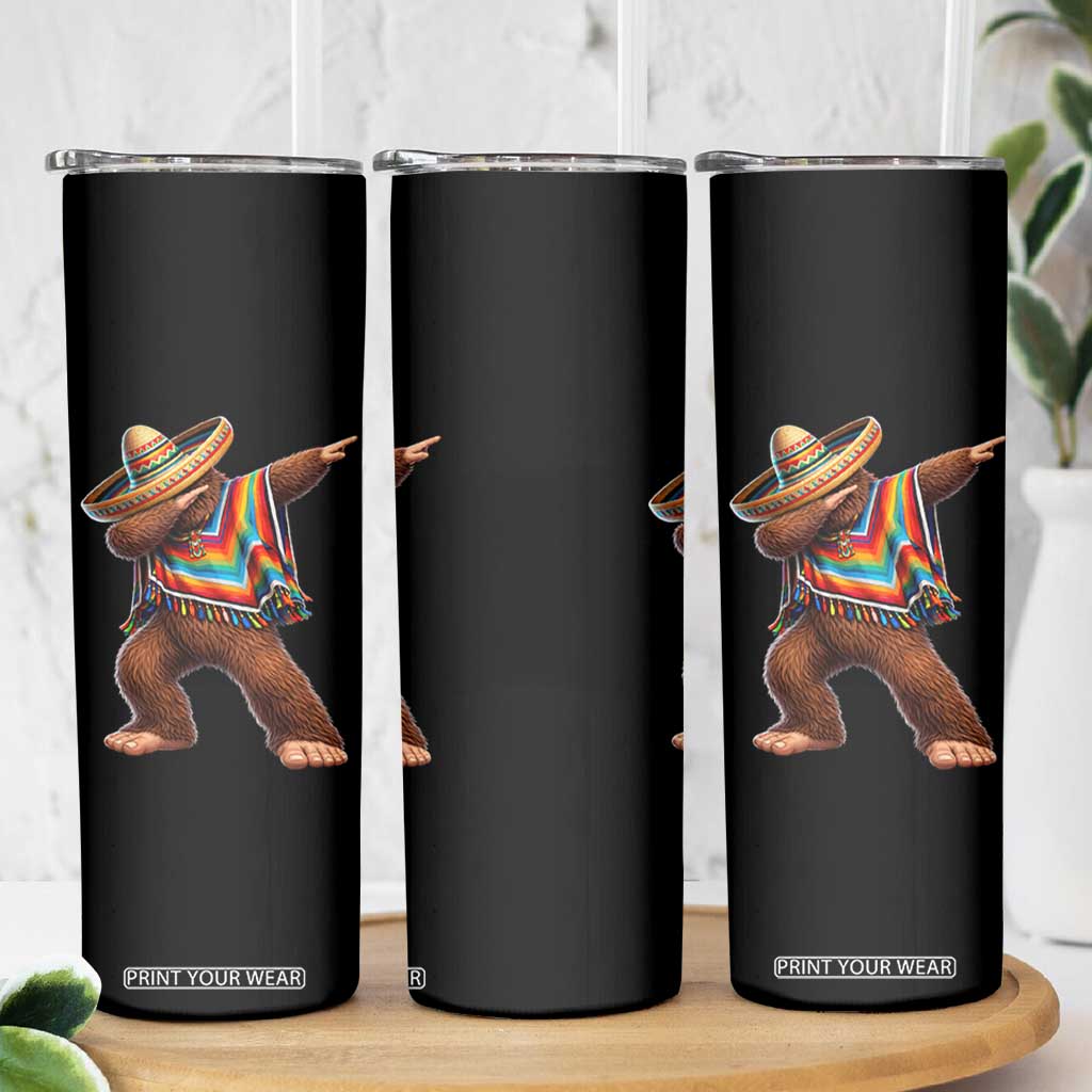 Mexican Bigfoot Dabbing Cinco de Mayo Funny Fiesta Skinny Tumbler TS11 Print Your Wear