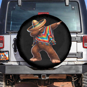 Mexican Bigfoot Dabbing Cinco de Mayo Funny Fiesta Spare Tire Cover TS11 No hole Black Print Your Wear