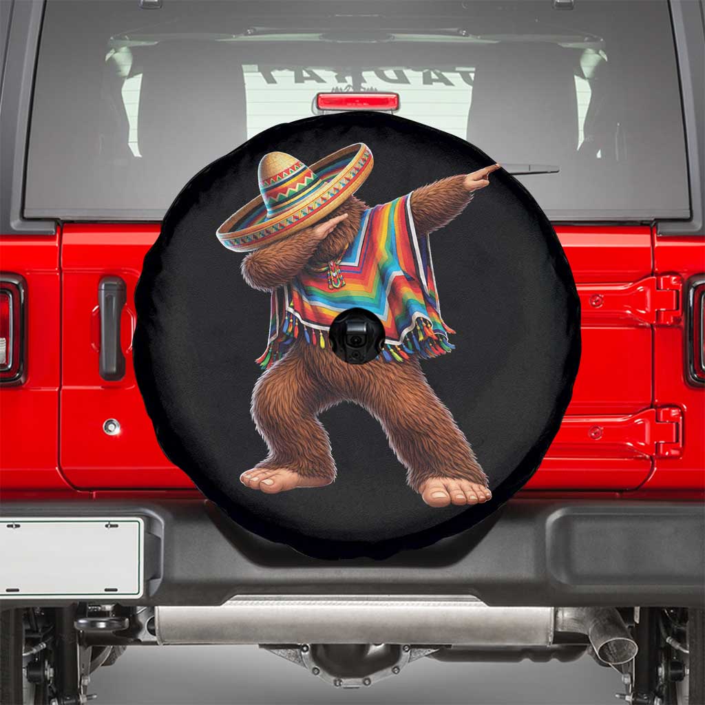 Mexican Bigfoot Dabbing Cinco de Mayo Funny Fiesta Spare Tire Cover TS11 Black Print Your Wear