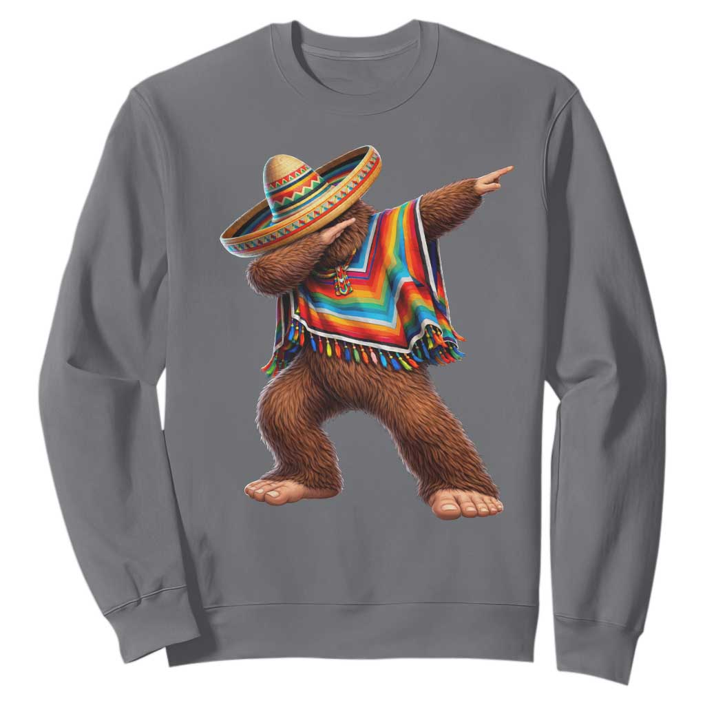 Mexican Bigfoot Dabbing Cinco de Mayo Funny Fiesta Sweatshirt TS11 Charcoal Print Your Wear