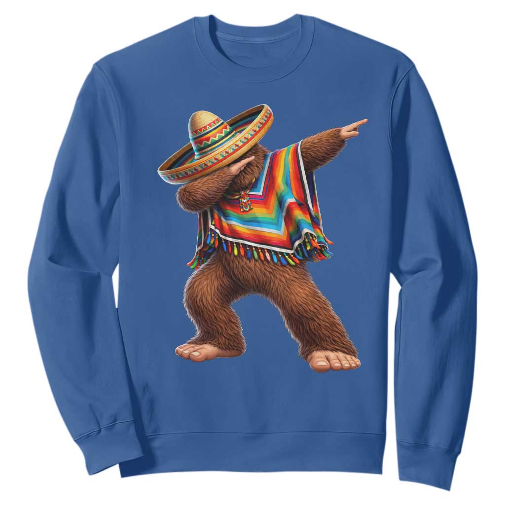 Mexican Bigfoot Dabbing Cinco de Mayo Funny Fiesta Sweatshirt TS11 Royal Blue Print Your Wear