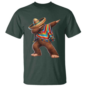 Mexican Bigfoot Dabbing Cinco de Mayo Funny Fiesta T Shirt TS11 Dark Forest Green Print Your Wear