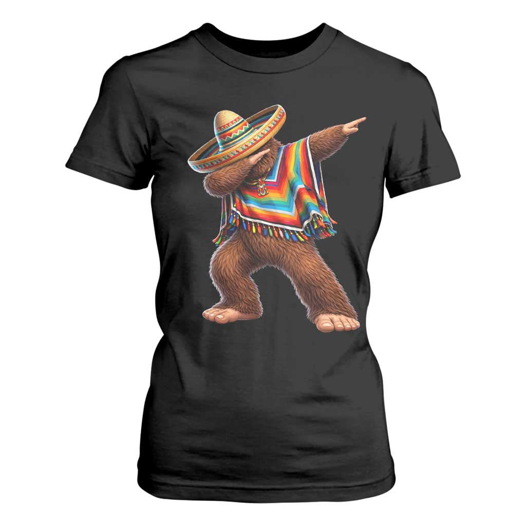 Mexican Bigfoot Dabbing Cinco de Mayo Funny Fiesta T Shirt For Women TS11 Black Print Your Wear