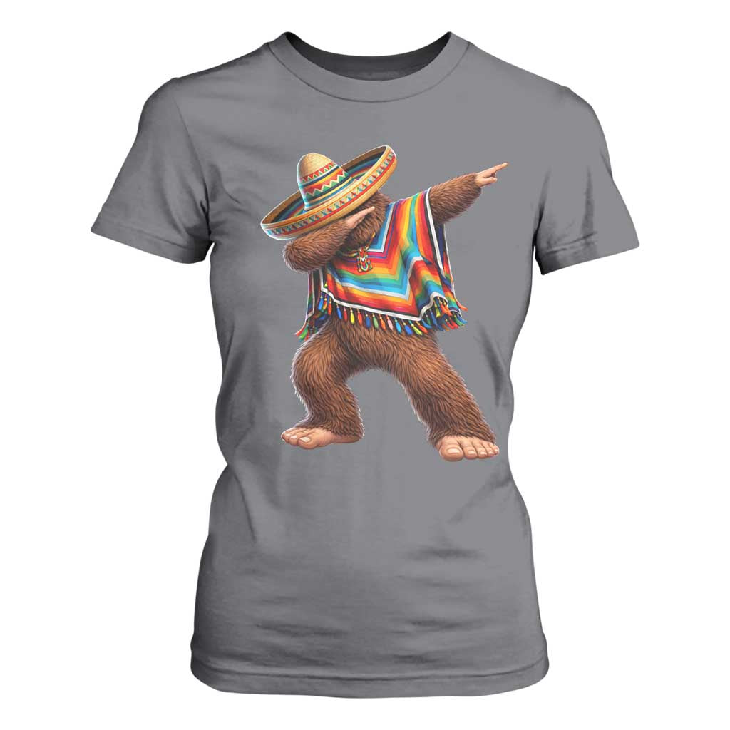 Mexican Bigfoot Dabbing Cinco de Mayo Funny Fiesta T Shirt For Women TS11 Charcoal Print Your Wear