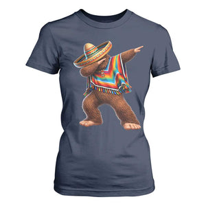 Mexican Bigfoot Dabbing Cinco de Mayo Funny Fiesta T Shirt For Women TS11 Navy Print Your Wear