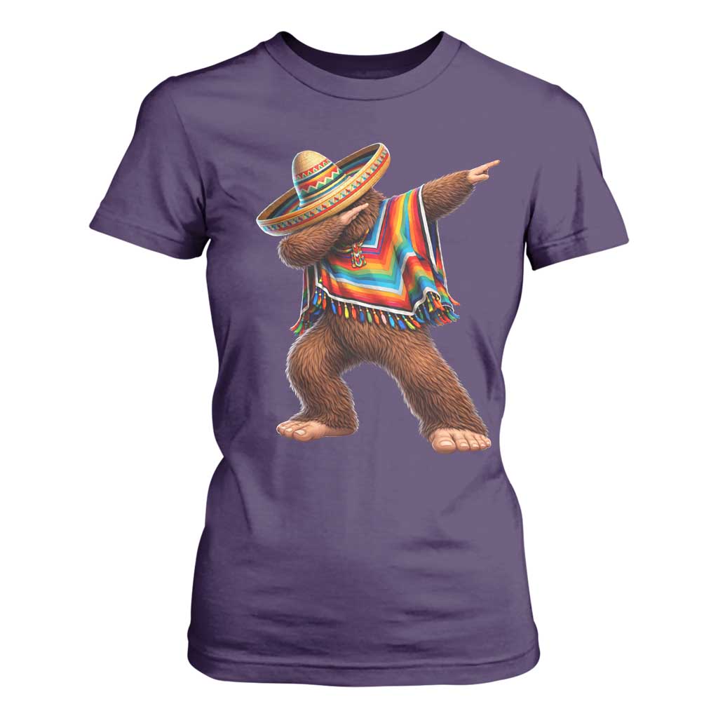 Mexican Bigfoot Dabbing Cinco de Mayo Funny Fiesta T Shirt For Women TS11 Purple Print Your Wear