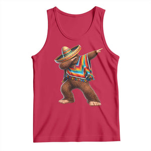 Mexican Bigfoot Dabbing Cinco de Mayo Funny Fiesta Tank Top TS11 Red Print Your Wear