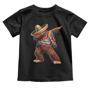 Mexican Bigfoot Dabbing Cinco de Mayo Funny Fiesta Toddler T Shirt TS11 Black Print Your Wear