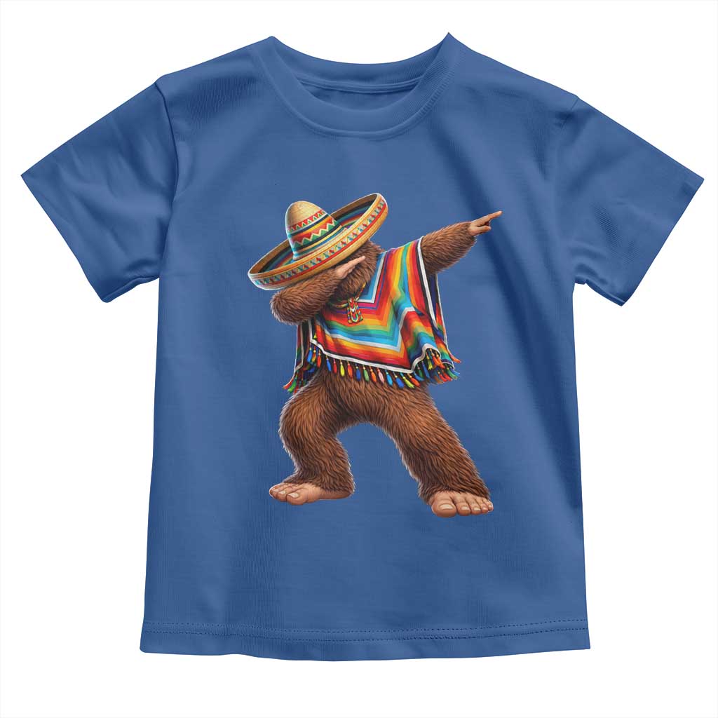 Mexican Bigfoot Dabbing Cinco de Mayo Funny Fiesta Toddler T Shirt TS11 Royal Blue Print Your Wear