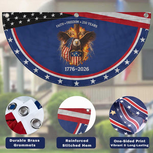 Faith Freedom 250 Years Patriotic Fan Flag Christian USA Independence 1776 2026 Bald Eagle